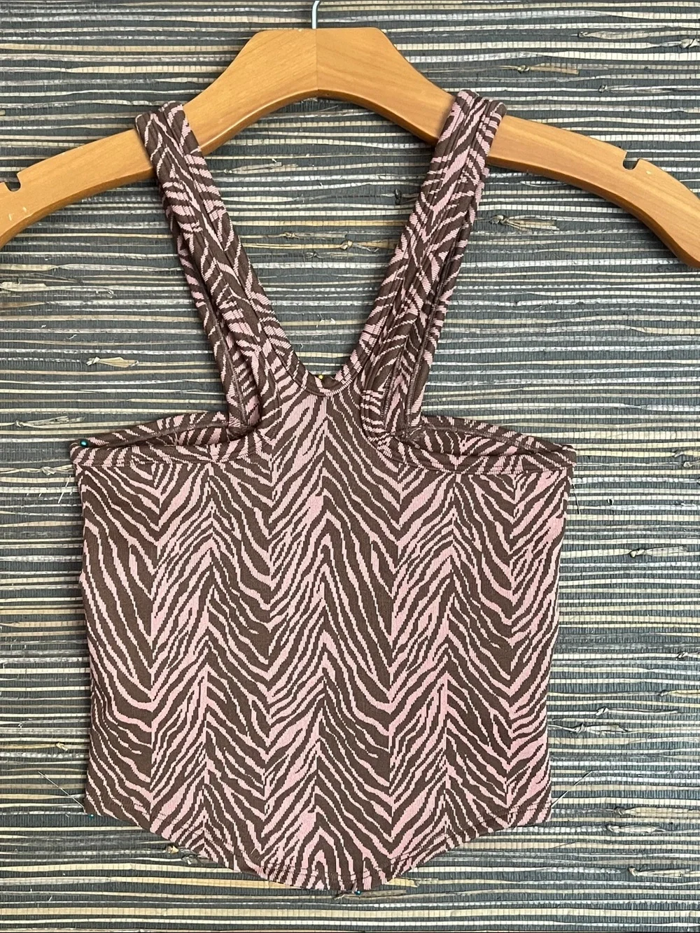 Free People Flutter Kick Tank in Zebra print Sz XS/S NWOT $48